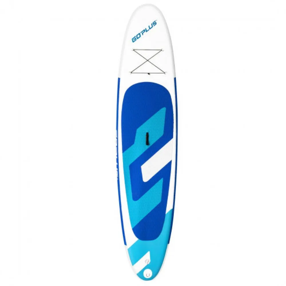 11 Feet Inflatable Stand Up Paddle Board with Aluminum Paddle-Light Blue