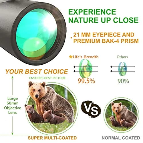 12x56 Monocular Telescope with Smartphone Adapter and Upgraded Tripod, HD Handheld Telescope - High Powered Monocular Scope for Adults - Birdwatching - Gifts for Men Him Dad Husband Boyfriend (Black)
