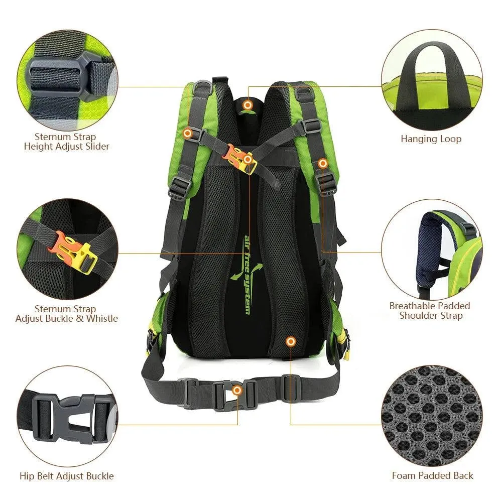 40L Waterproof Climbing Backpack Rucksack Outdoor Sports Bag Travel Backpack Camping Hiking Backpack Women Trekking Bag For Men