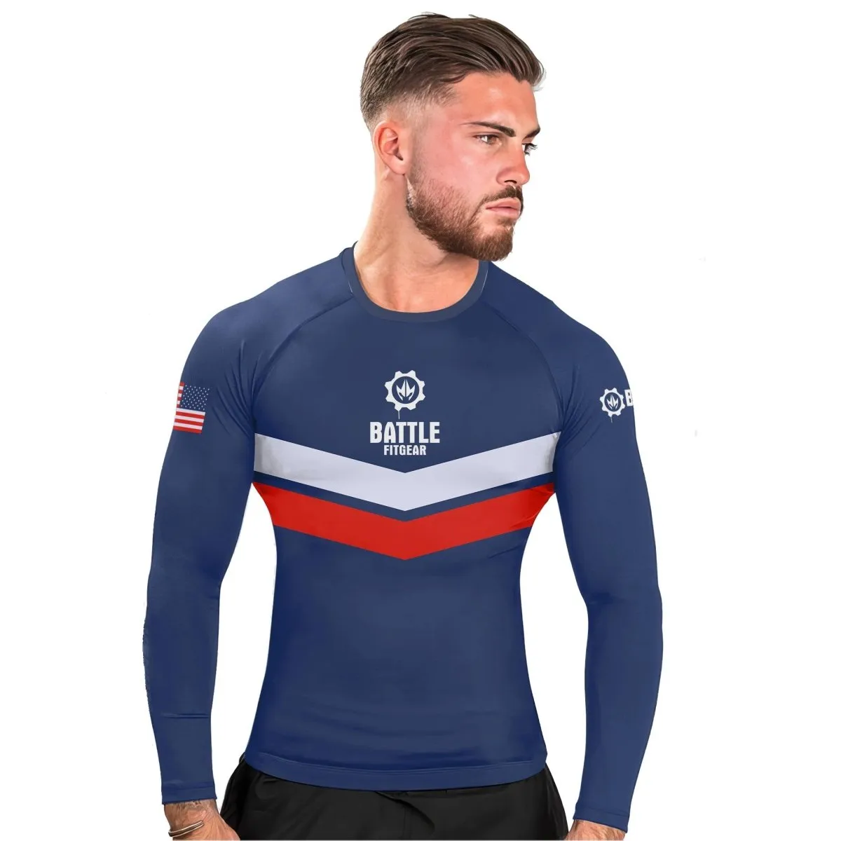 American Flag Long Sleeve Rash Guard
