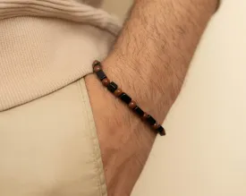 Black Tourmaline With Red Jasper Bracelet