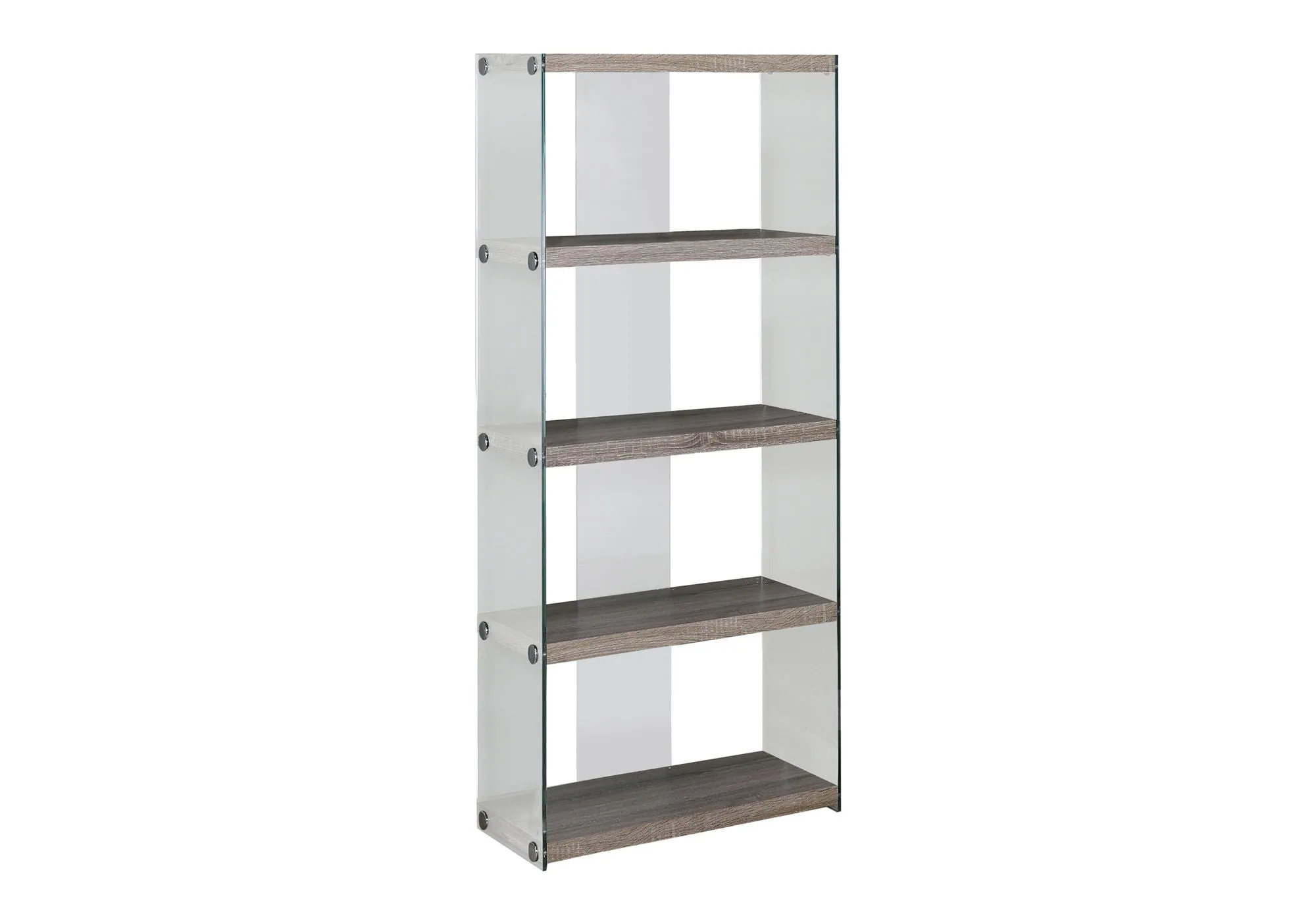 Bookshelf, Bookcase, Etagere, 5 Tier, Office, Elegant Design - Taupe by Couch.com