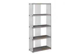 Bookshelf, Bookcase, Etagere, 5 Tier, Office, Elegant Design - Taupe by Couch.com
