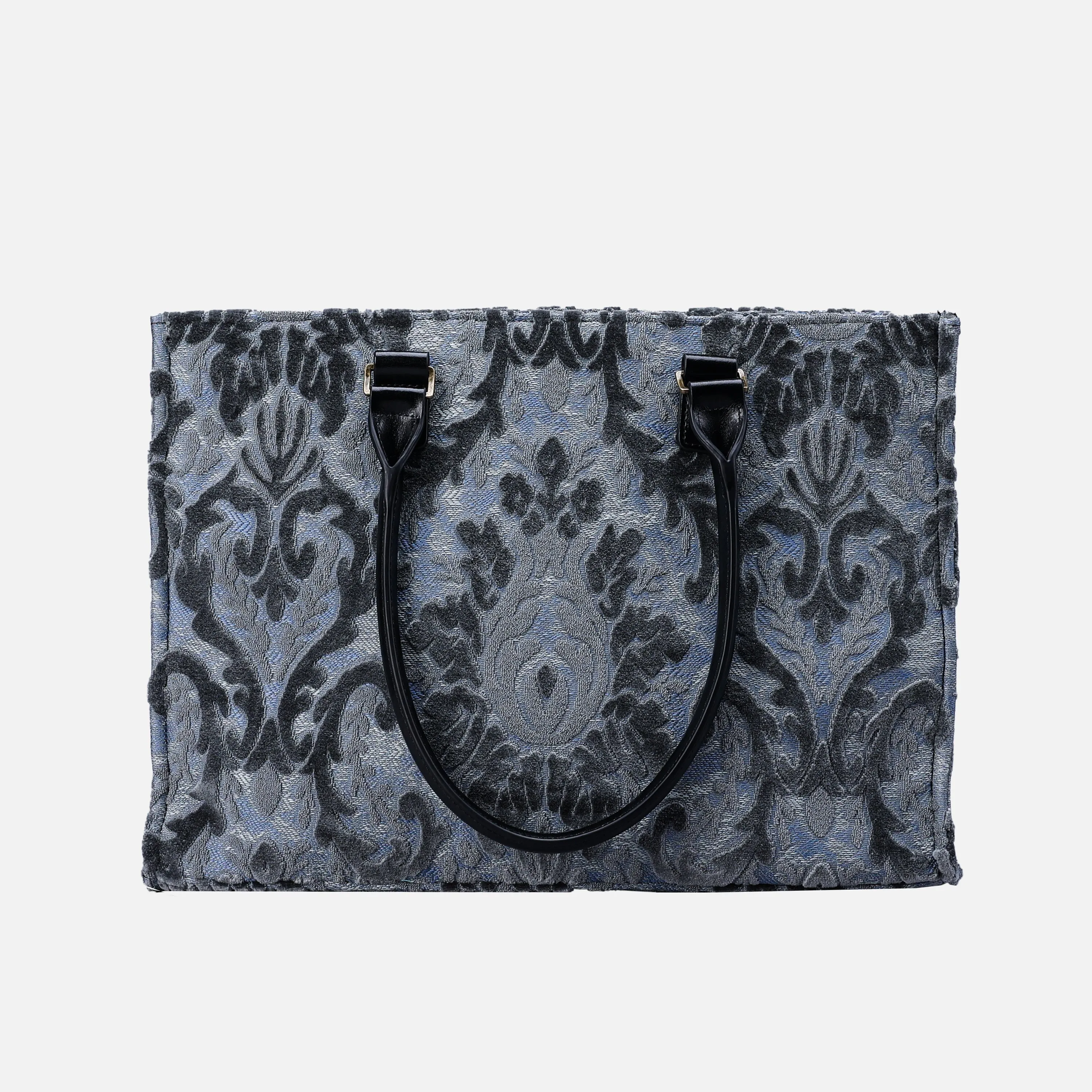 Burnout Velvet Steel Blue Laptop Work Tote