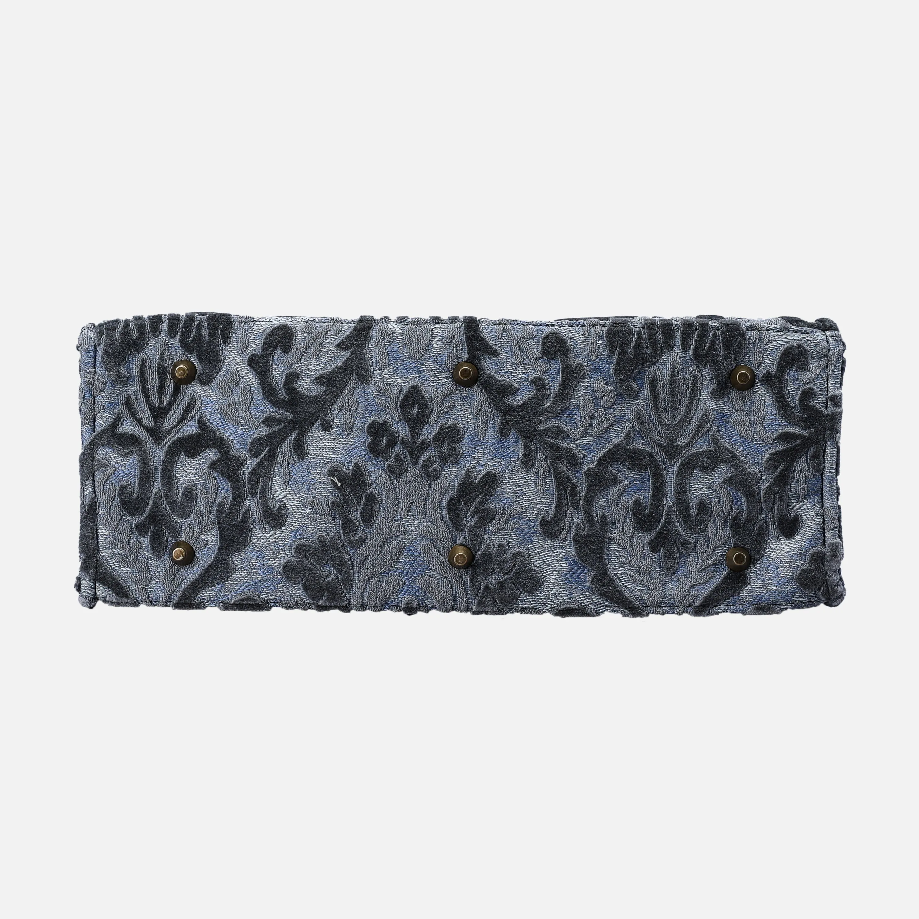 Burnout Velvet Steel Blue Laptop Work Tote