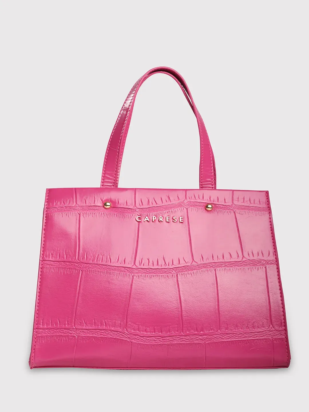 Caprese Mink Tote Small Croco Women'S Office Handbag Fuchsia