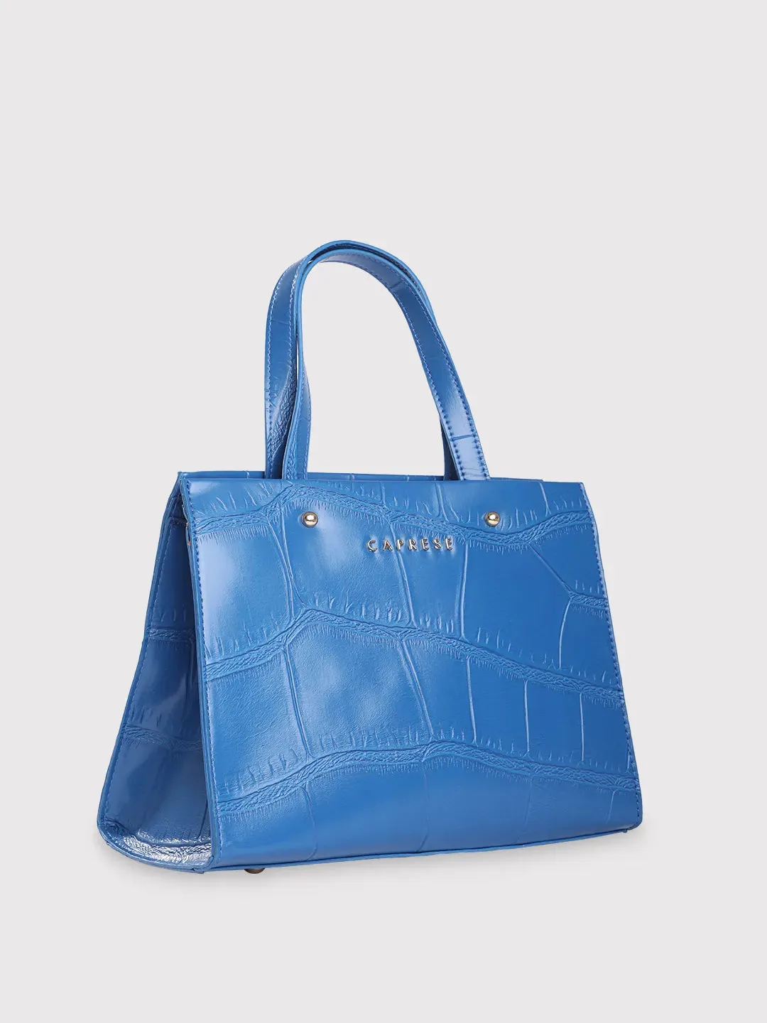 Caprese Mink Tote Small Croco Women'S Office Handbag Ultramarine