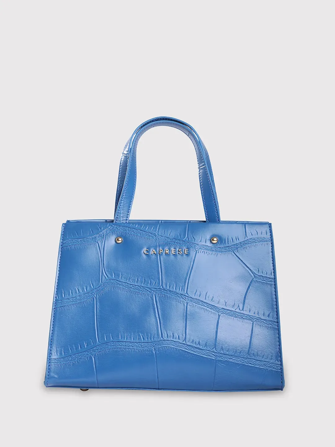 Caprese Mink Tote Small Croco Women'S Office Handbag Ultramarine
