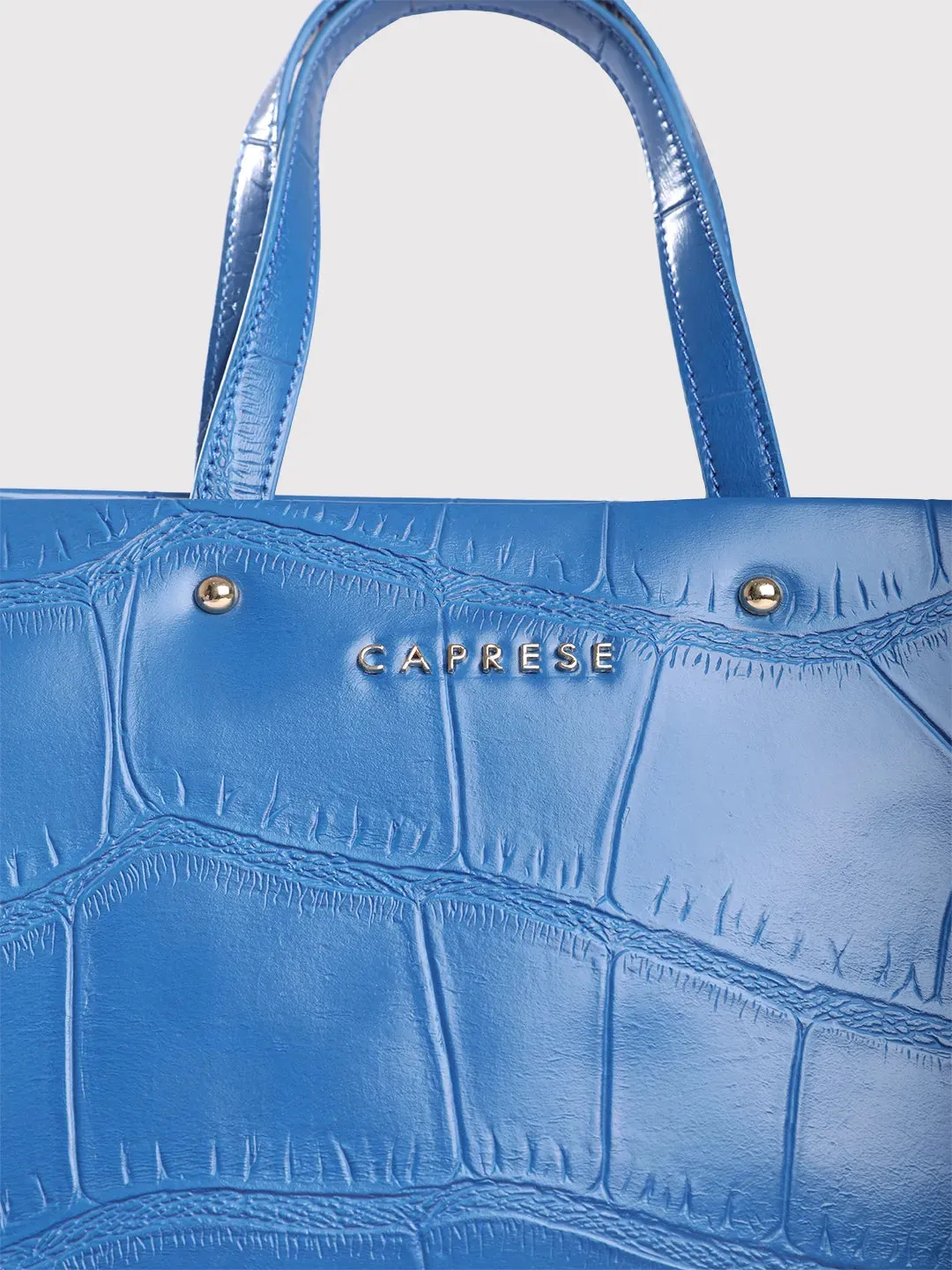 Caprese Mink Tote Small Croco Women'S Office Handbag Ultramarine