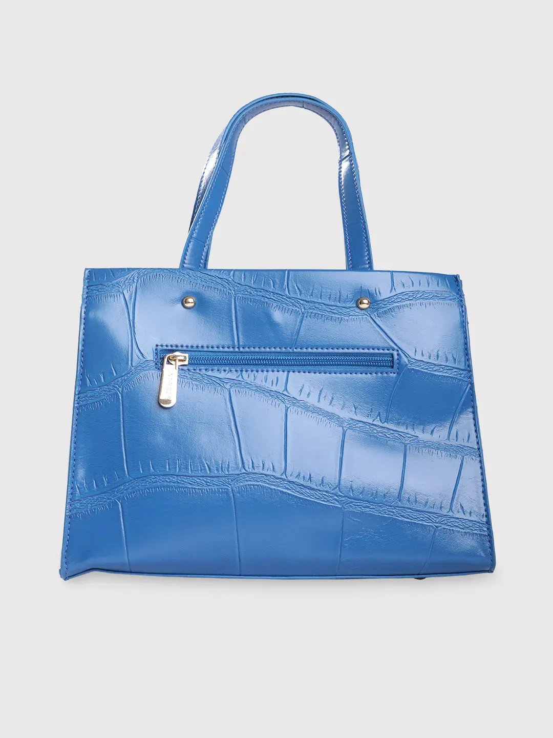Caprese Mink Tote Small Croco Women'S Office Handbag Ultramarine