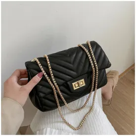 Chain Crossbody Shoulder Square Bag.