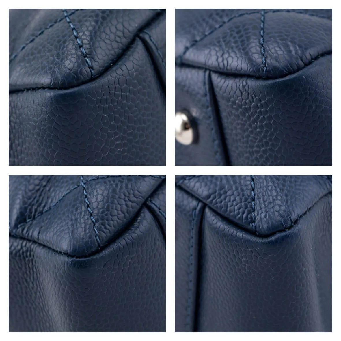 Chanel Blue Caviar Quilted XL Grand Shopping Tote