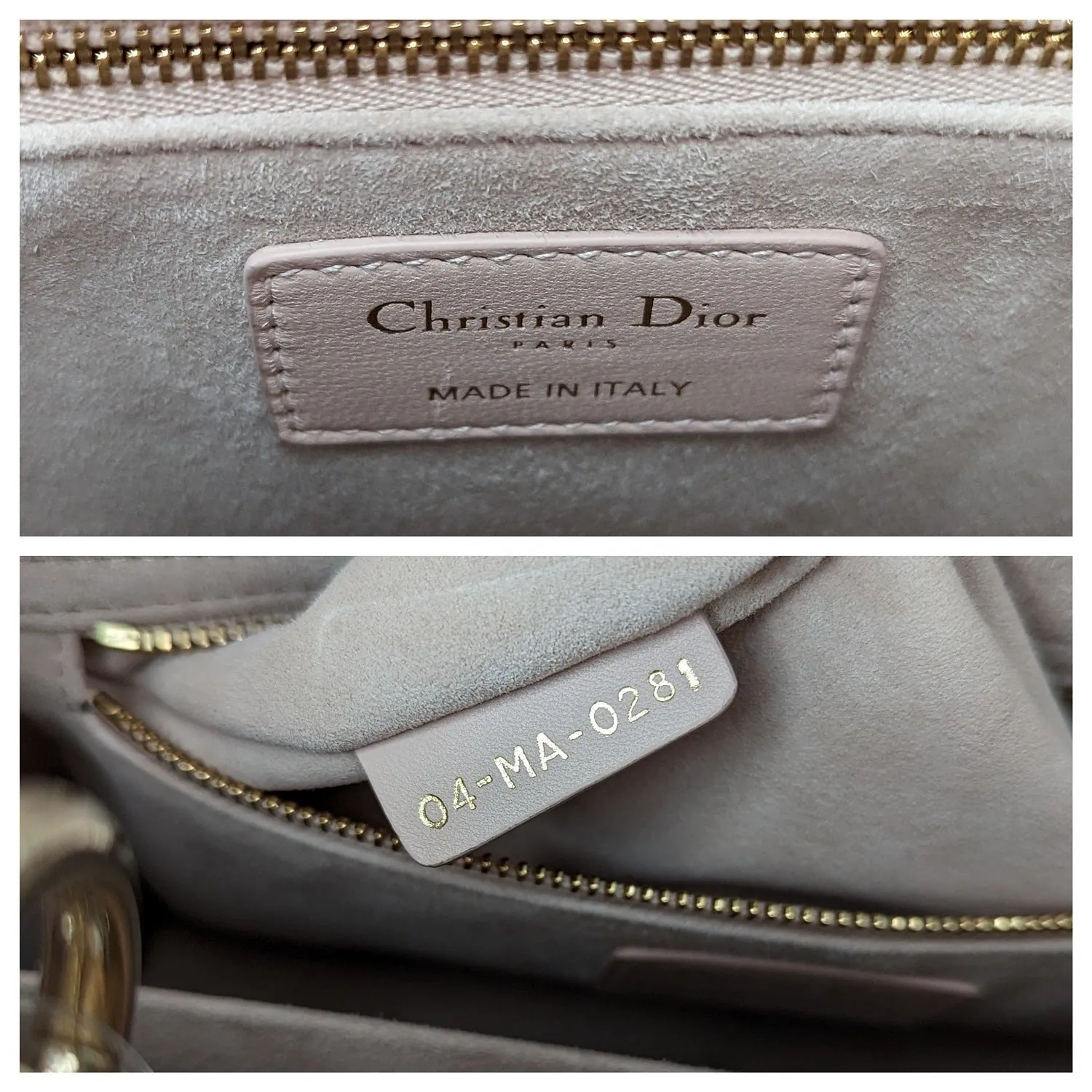 Christian Dior Powder Pink Cannage Lambskin Medium Lady Dior