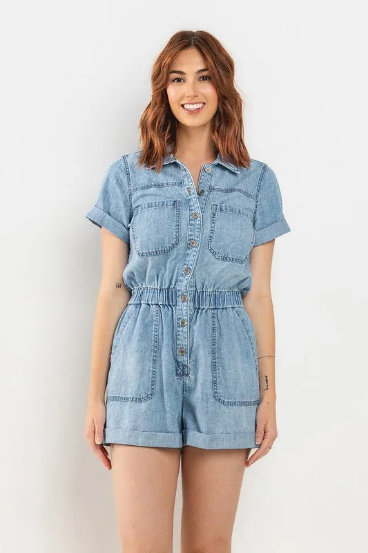 Concert Ready Denim Romper