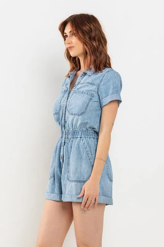 Concert Ready Denim Romper