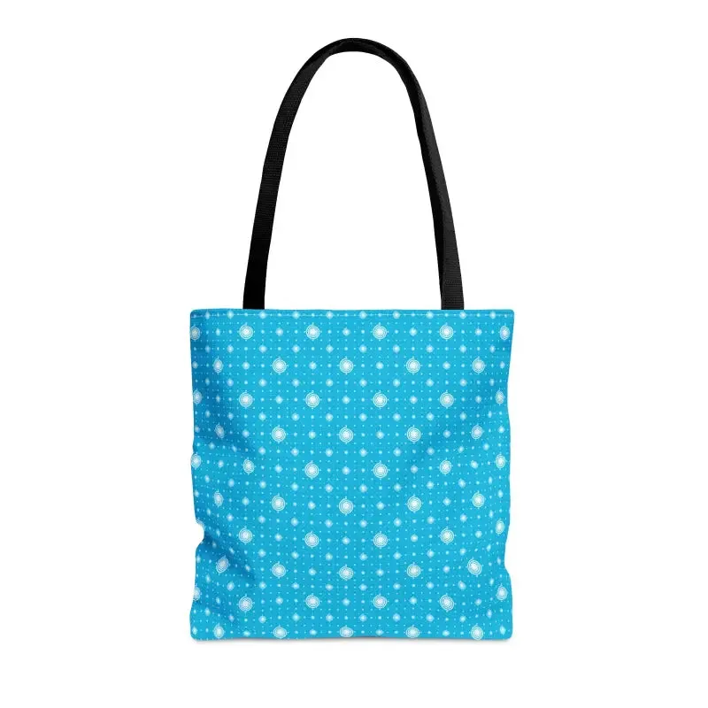 Cozy Blue Background Print Tote Bag