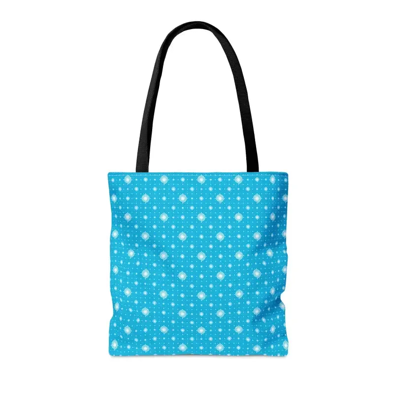 Cozy Blue Background Print Tote Bag