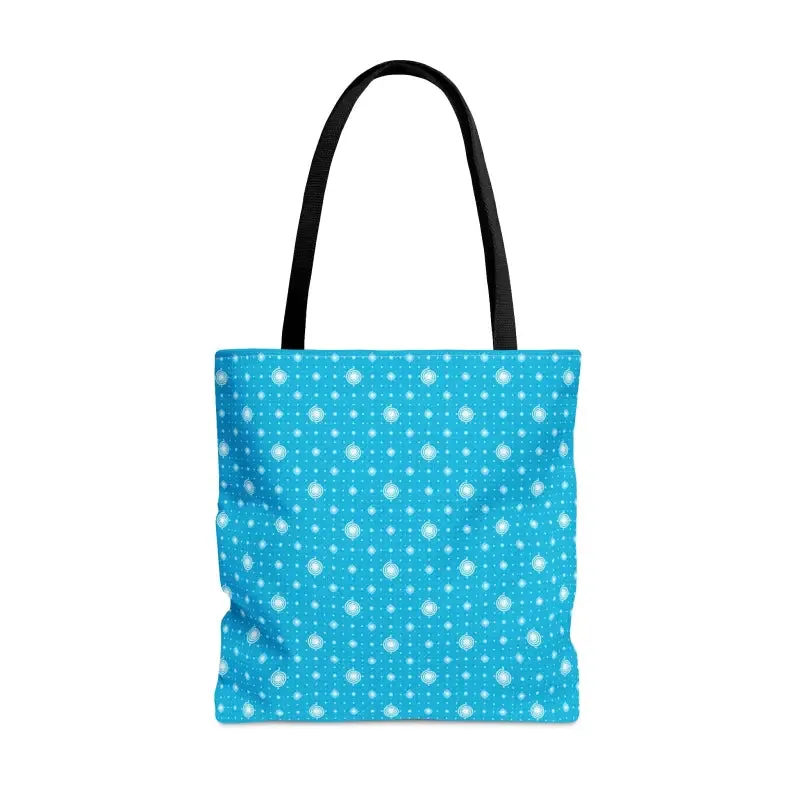 Cozy Blue Background Print Tote Bag