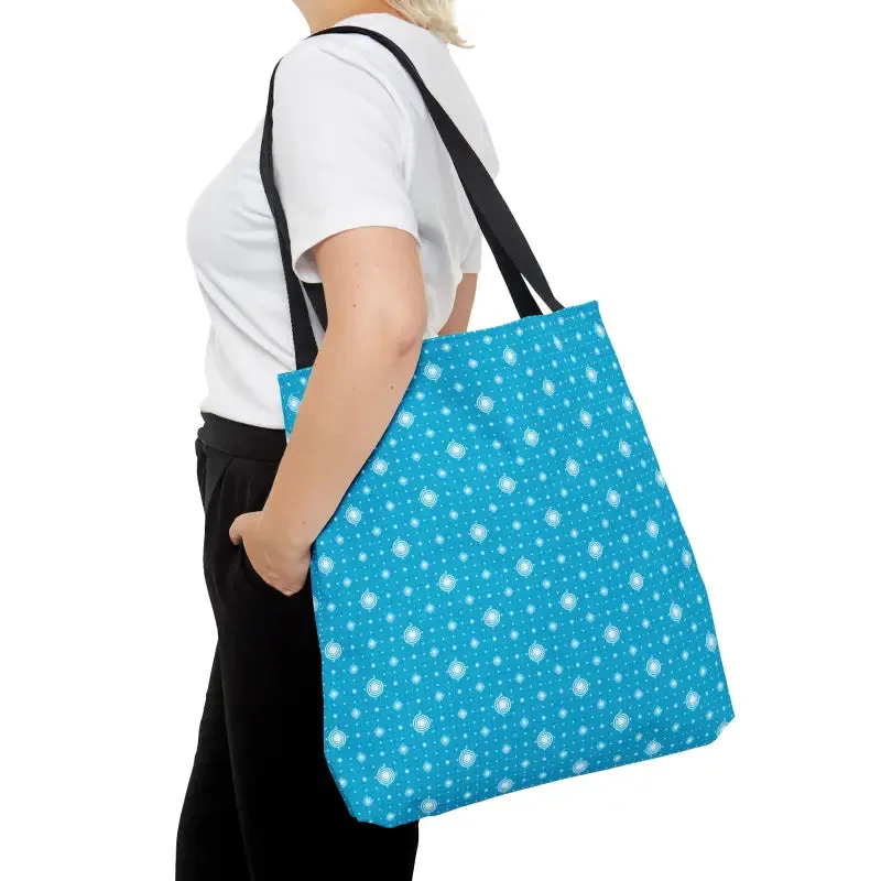 Cozy Blue Background Print Tote Bag