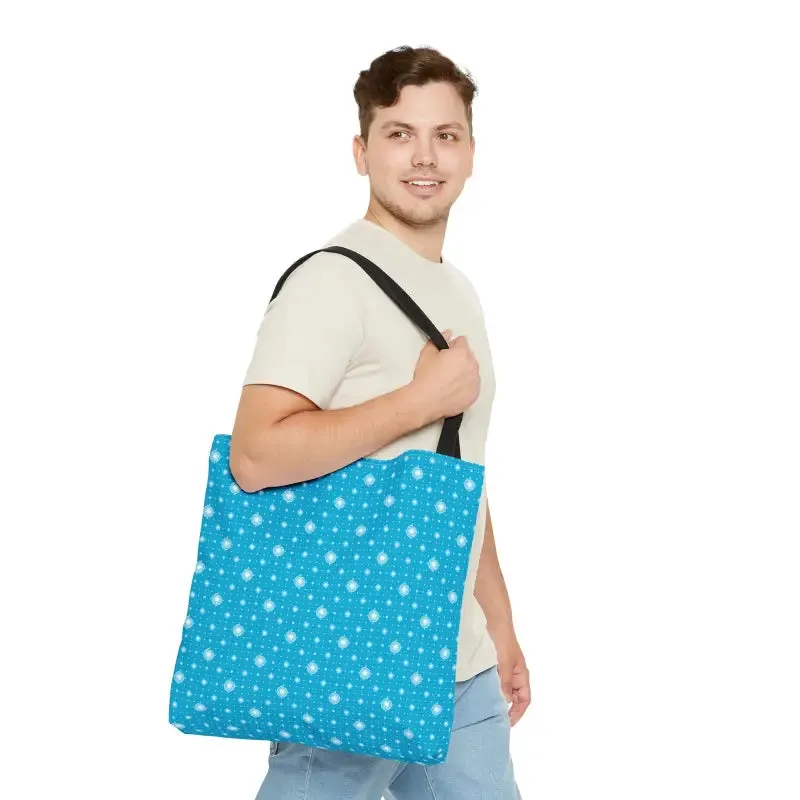 Cozy Blue Background Print Tote Bag