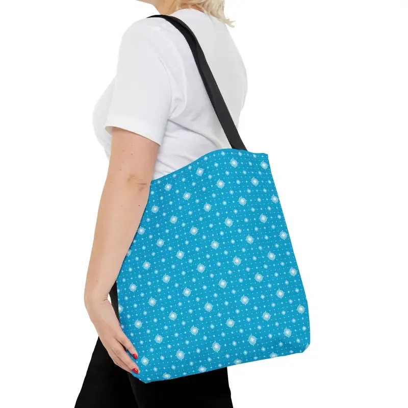 Cozy Blue Background Print Tote Bag