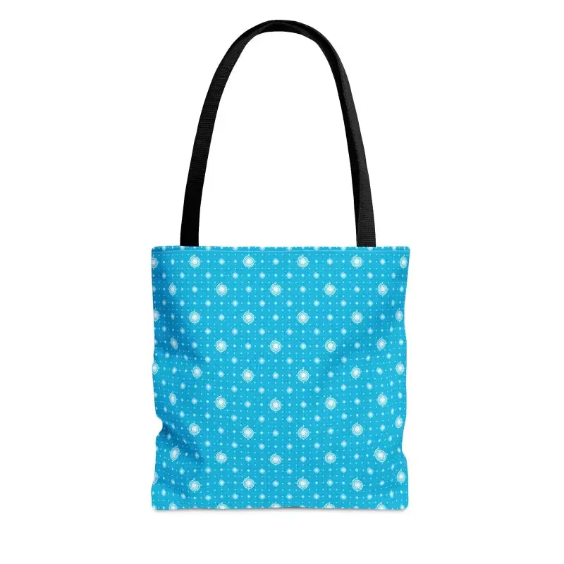 Cozy Blue Background Print Tote Bag