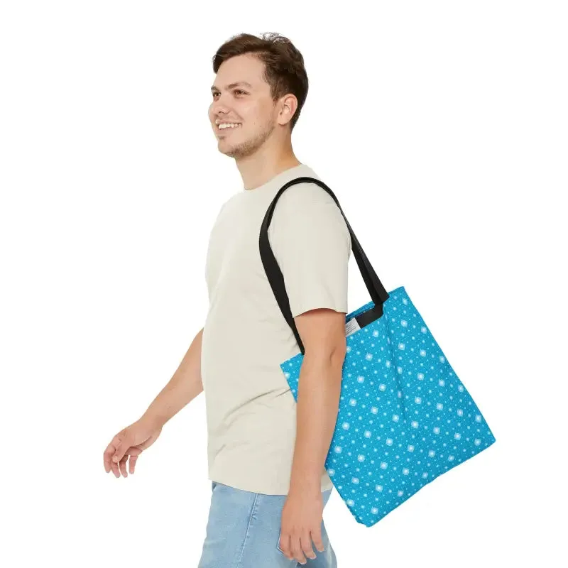 Cozy Blue Background Print Tote Bag