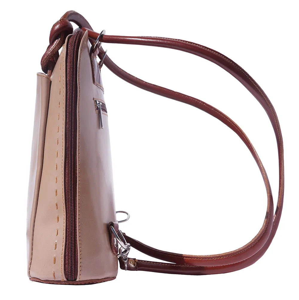 Daria Leather backpack-shoulder bag