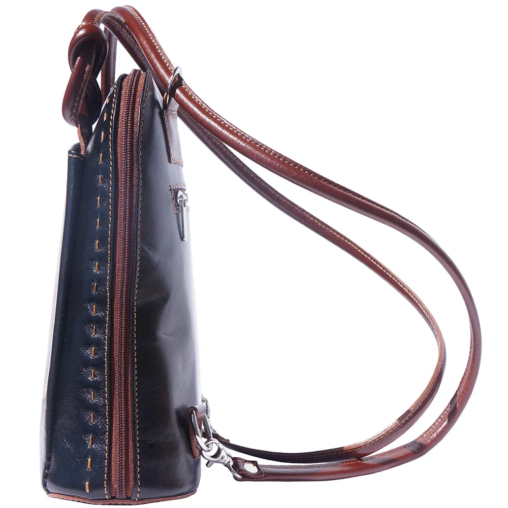 Daria Leather backpack-shoulder bag
