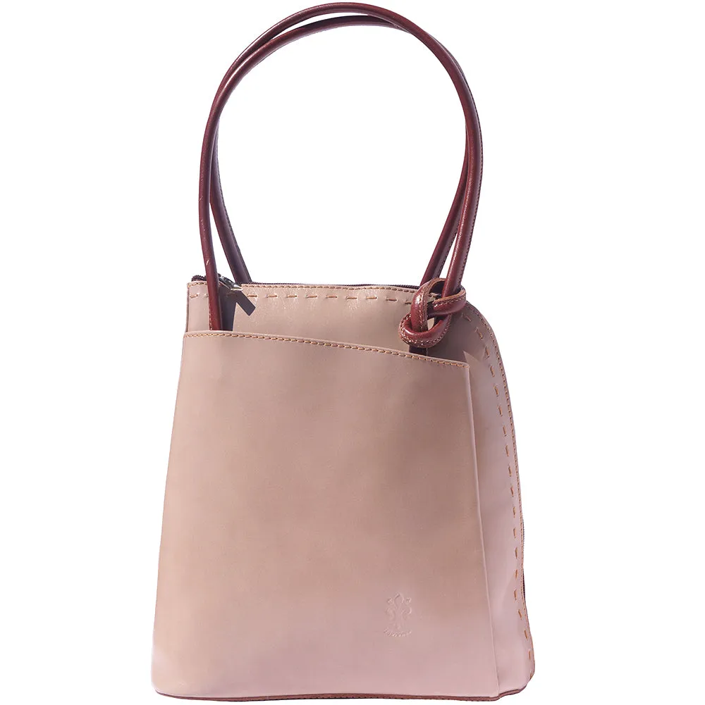 Daria Leather backpack-shoulder bag
