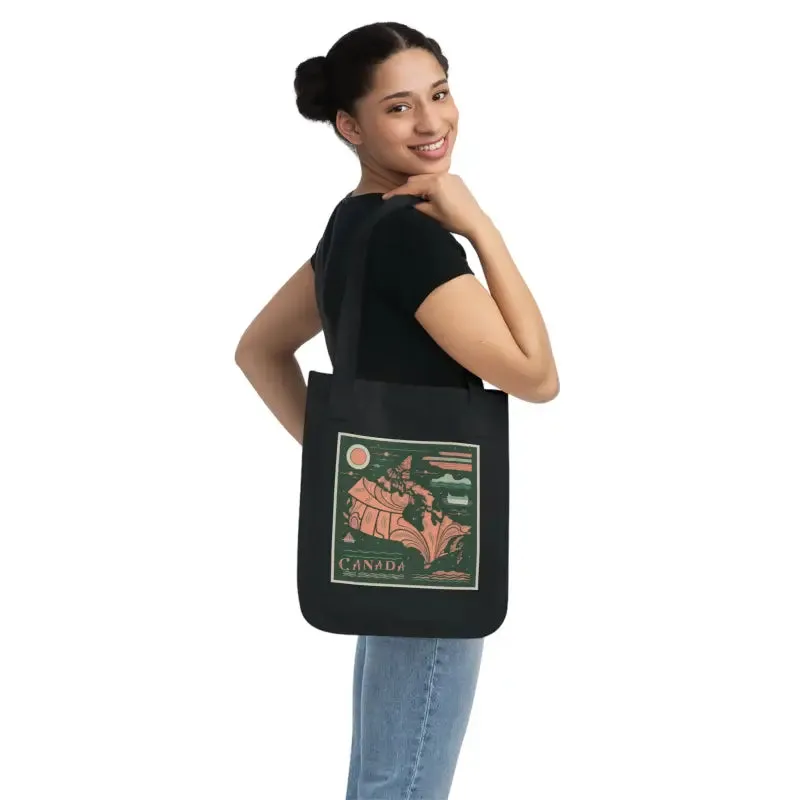 Eco Friendly Canada Day Canvas Tote Canadian Flag
