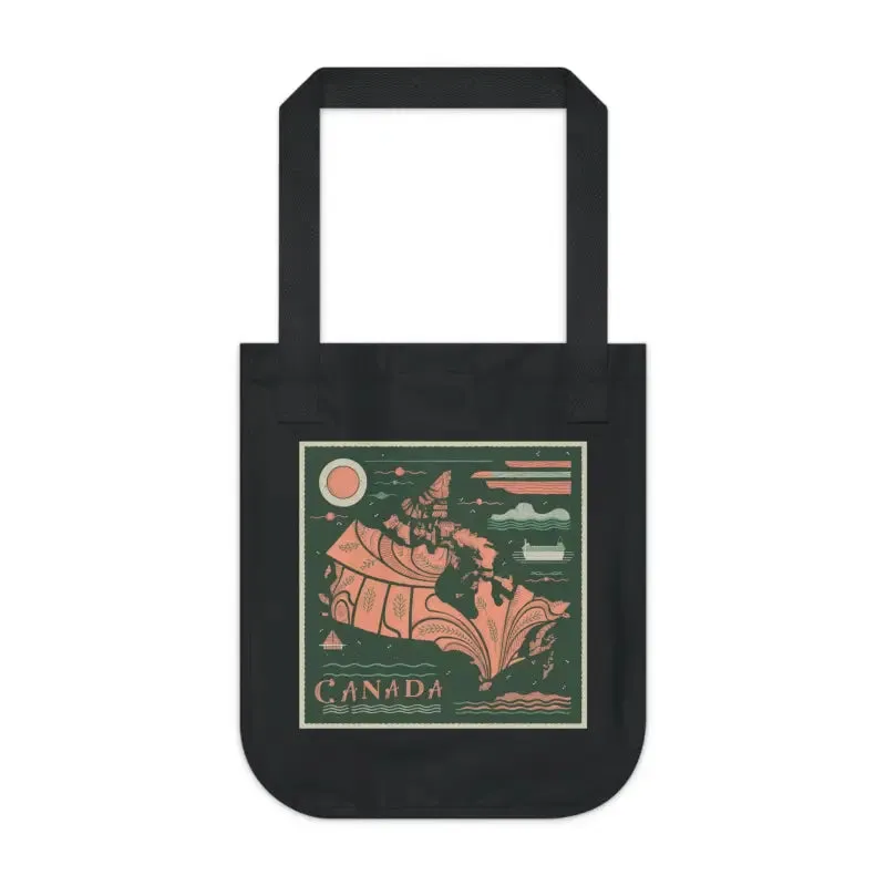 Eco Friendly Canada Day Canvas Tote Canadian Flag