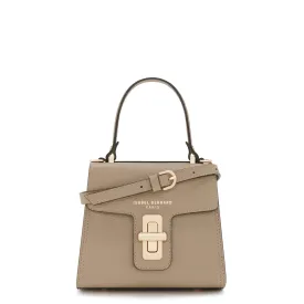Femme Forte Simone Mini taupe leather handbag calfskin leather