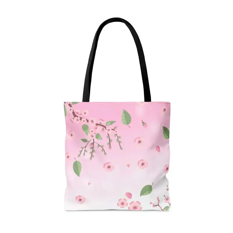 Flower Chic Pink Tote Bag with Floral Pattern