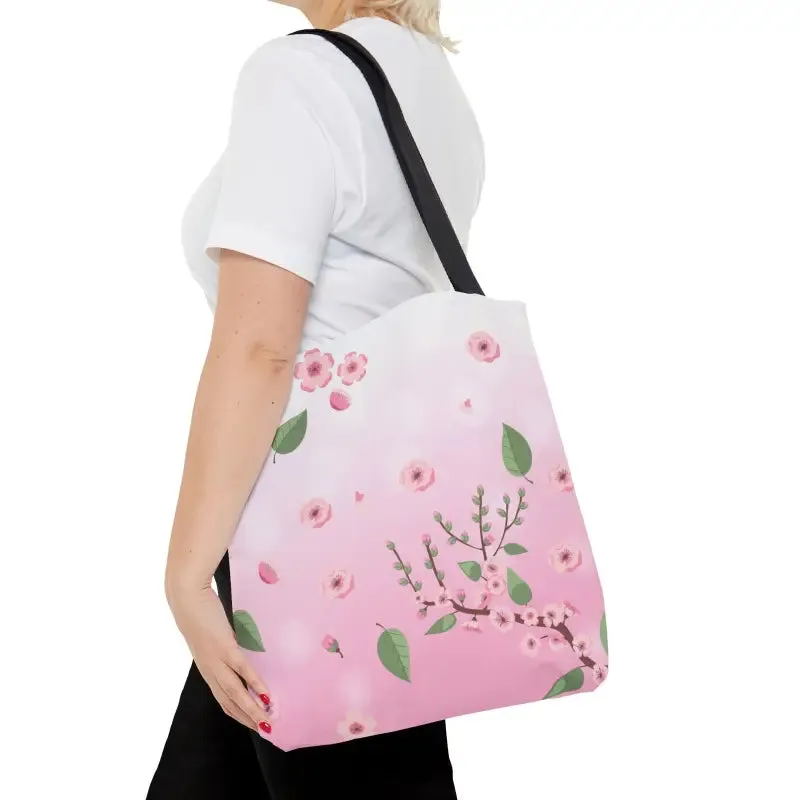 Flower Chic Pink Tote Bag with Floral Pattern