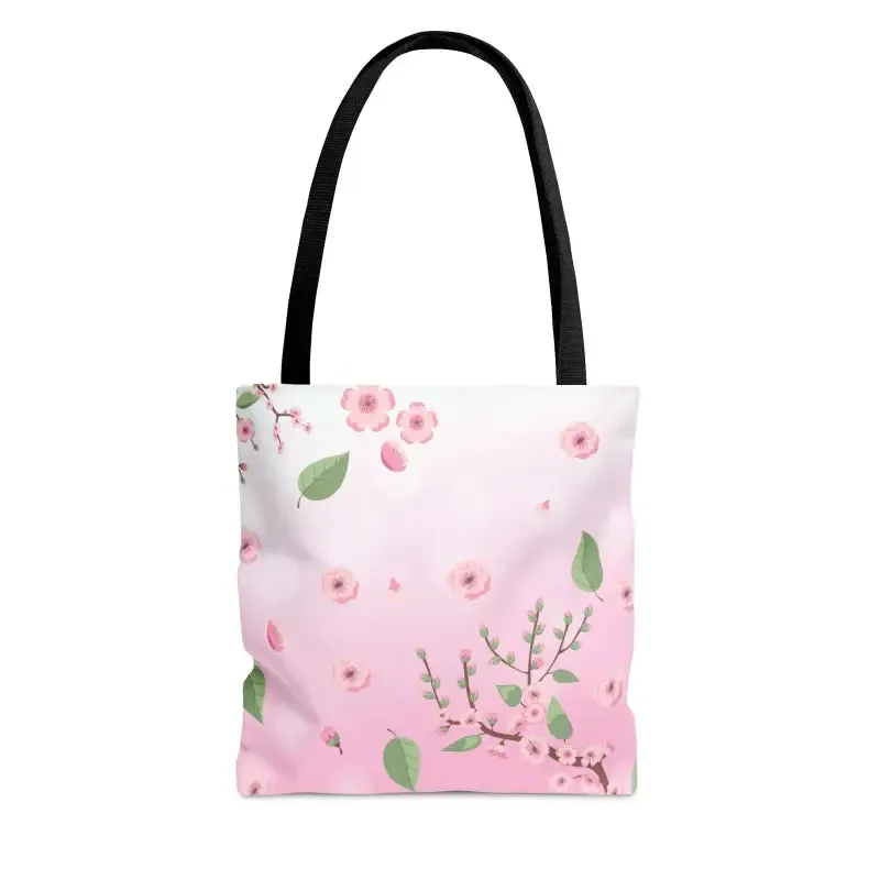 Flower Chic Pink Tote Bag with Floral Pattern