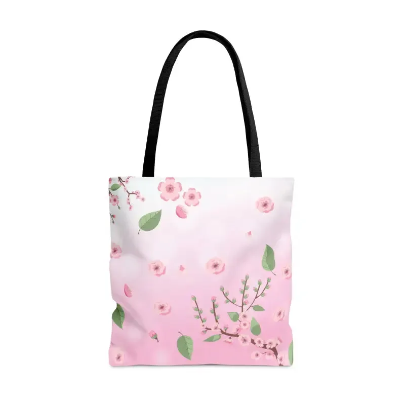 Flower Chic Pink Tote Bag with Floral Pattern
