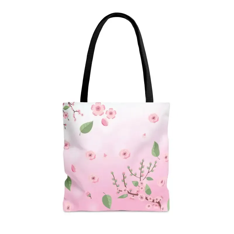 Flower Chic Pink Tote Bag with Floral Pattern