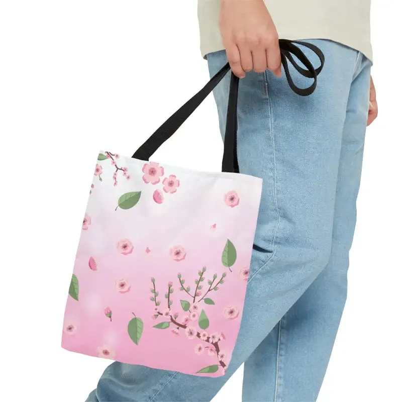 Flower Chic Pink Tote Bag with Floral Pattern