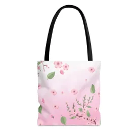 Flower Chic Pink Tote Bag with Floral Pattern