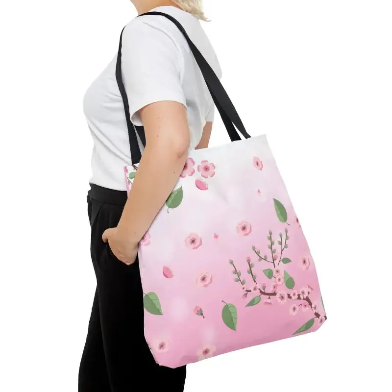 Flower Chic Pink Tote Bag with Floral Pattern