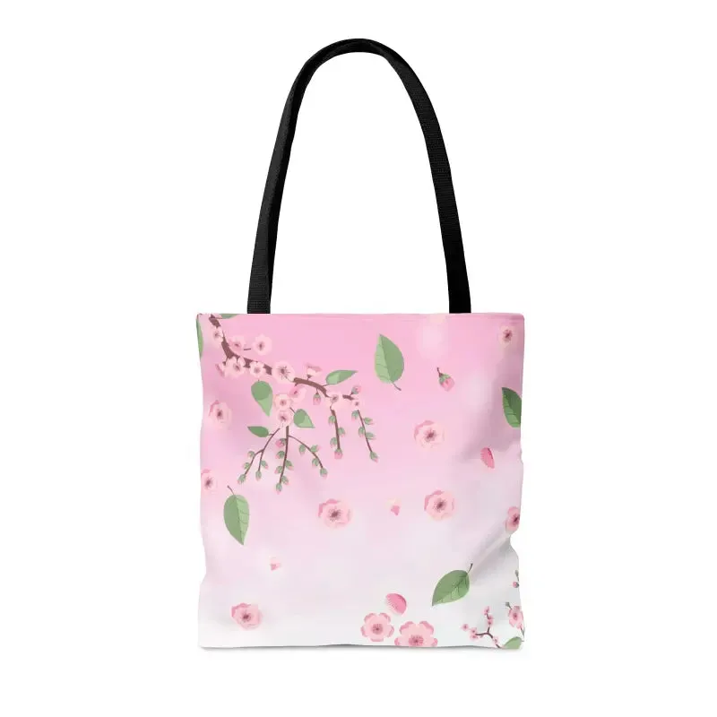 Flower Chic Pink Tote Bag with Floral Pattern
