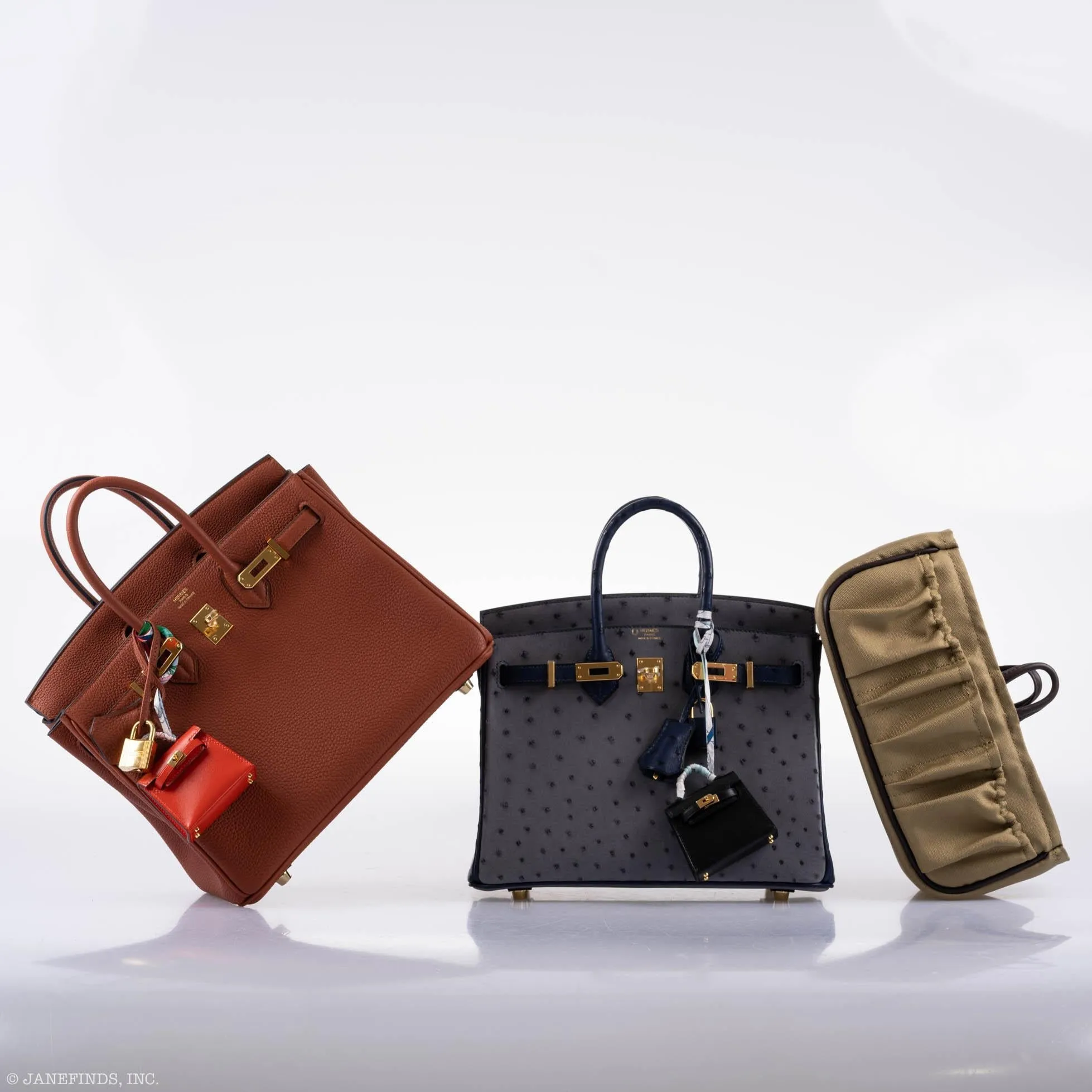 Hermès Micro Kelly Twilly Bag Charm Black Tadelakt Gold Hardware