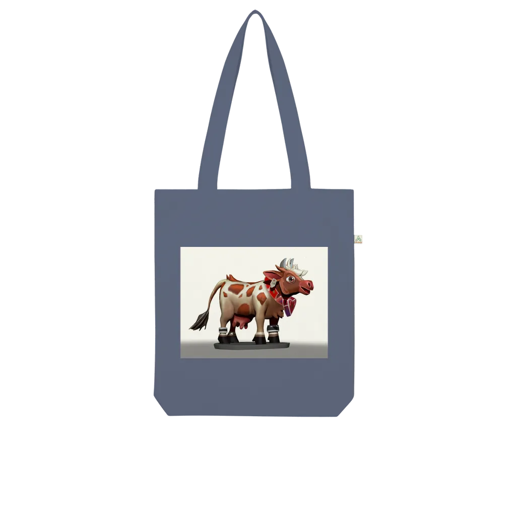 Light Brown Cow Organic Tote Bag