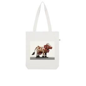 Light Brown Cow Organic Tote Bag