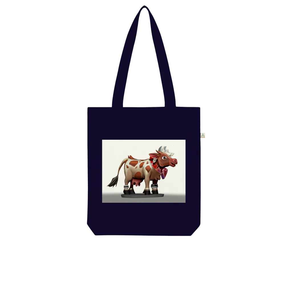 Light Brown Cow Organic Tote Bag