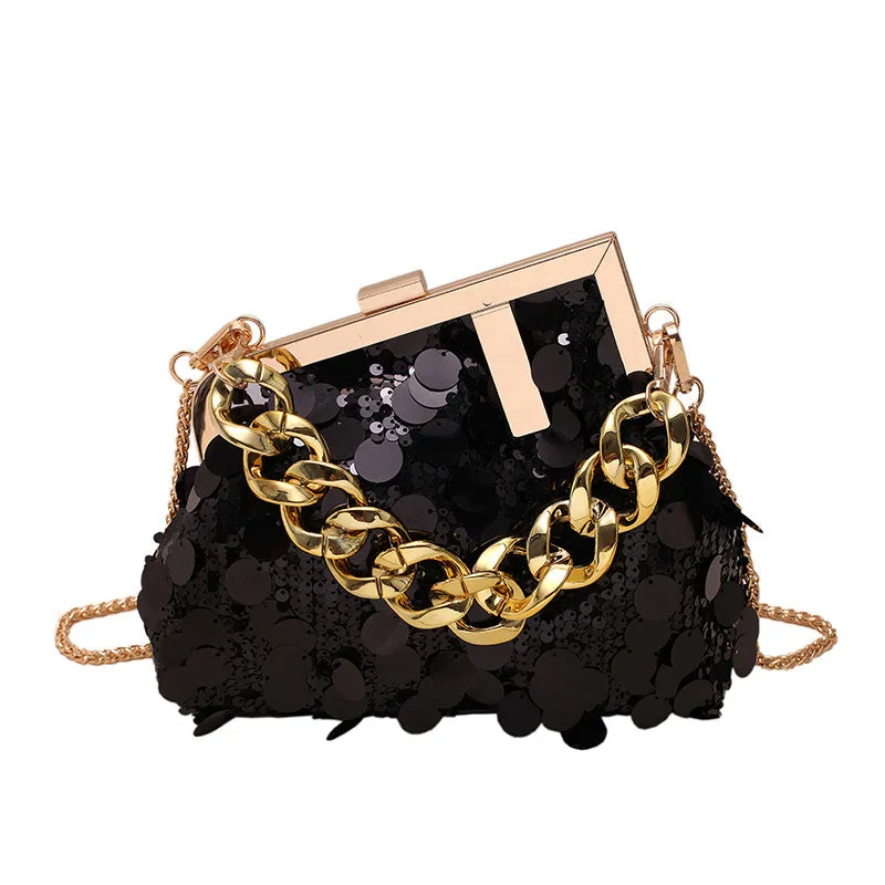 Lilipretty Sequin Chain Shoulder Crossbody Evening Bag