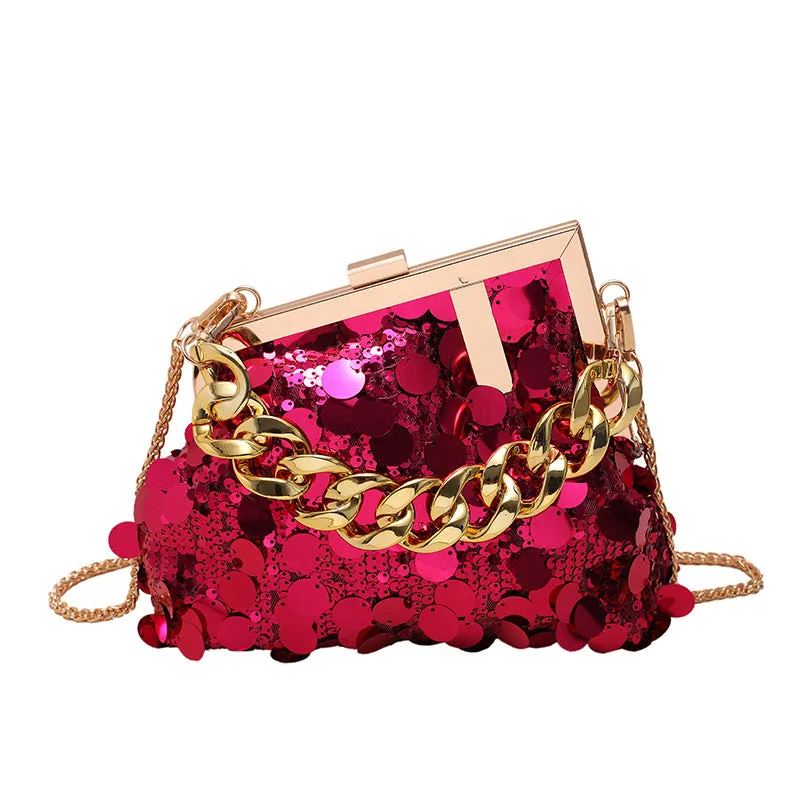 Lilipretty Sequin Chain Shoulder Crossbody Evening Bag