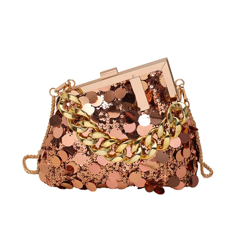 Lilipretty Sequin Chain Shoulder Crossbody Evening Bag