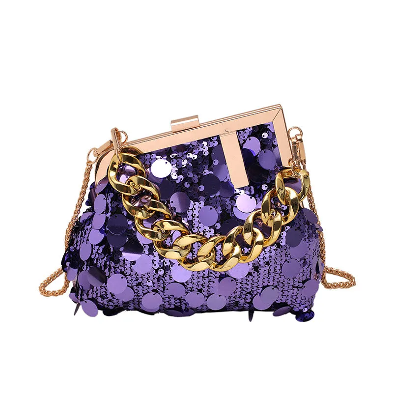 Lilipretty Sequin Chain Shoulder Crossbody Evening Bag